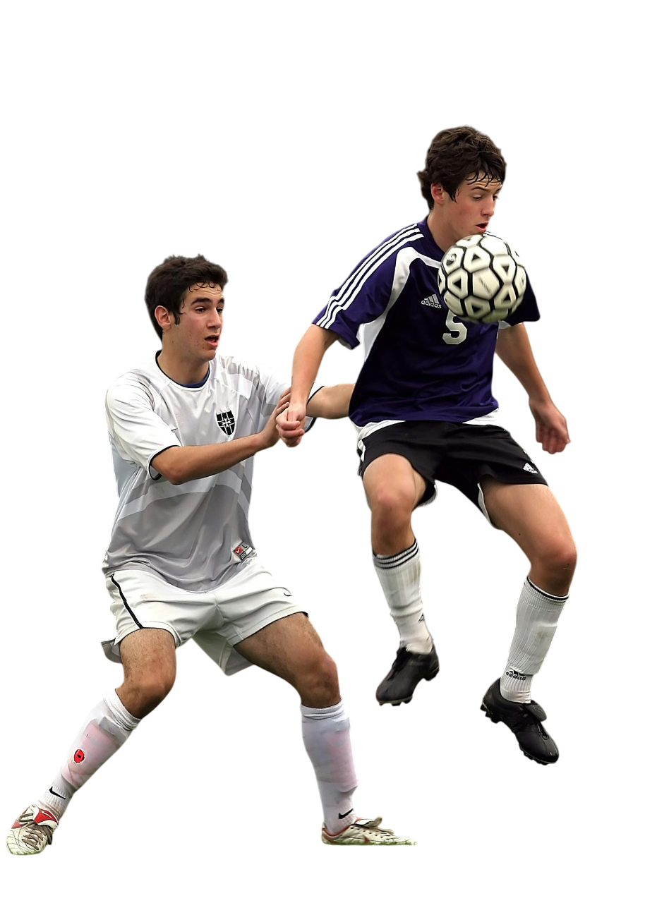 young boy playing soccer